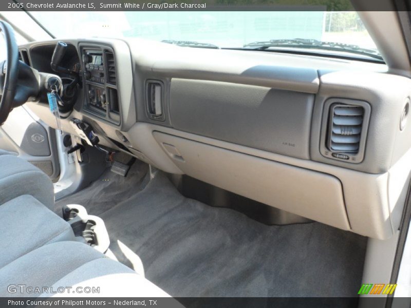 Summit White / Gray/Dark Charcoal 2005 Chevrolet Avalanche LS