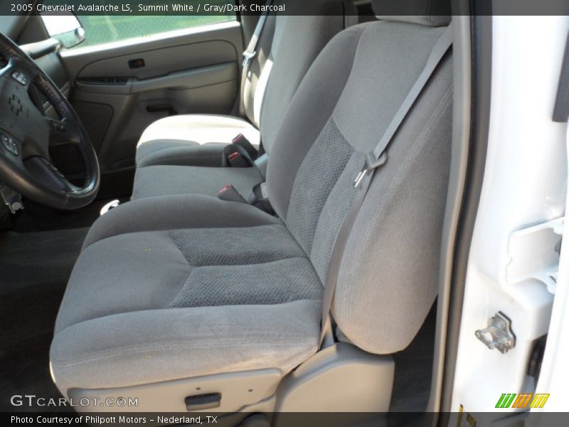 Summit White / Gray/Dark Charcoal 2005 Chevrolet Avalanche LS