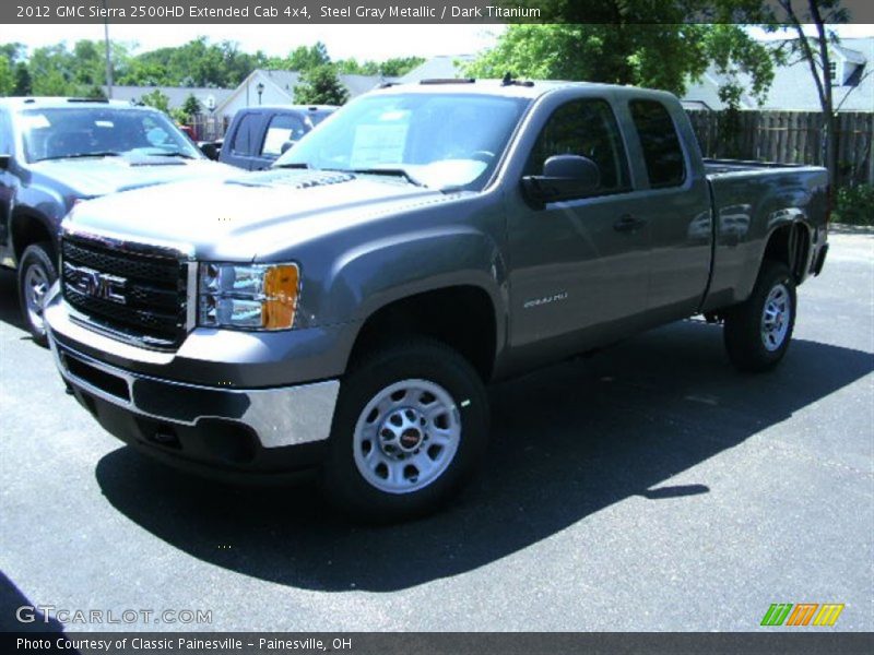 Steel Gray Metallic / Dark Titanium 2012 GMC Sierra 2500HD Extended Cab 4x4