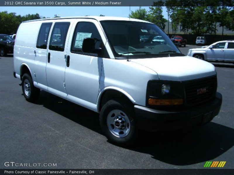 Summit White / Medium Pewter 2012 GMC Savana Van 3500 Cargo