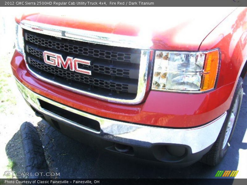 Fire Red / Dark Titanium 2012 GMC Sierra 2500HD Regular Cab Utility Truck 4x4