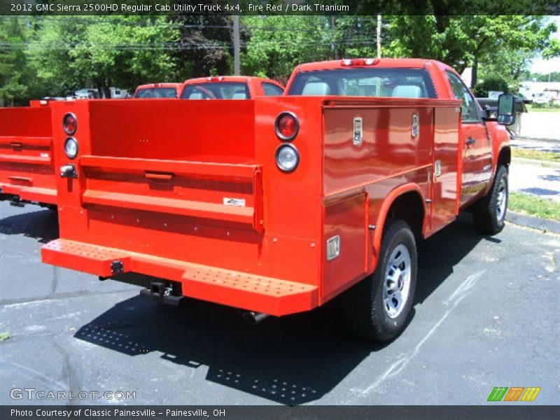 Fire Red / Dark Titanium 2012 GMC Sierra 2500HD Regular Cab Utility Truck 4x4