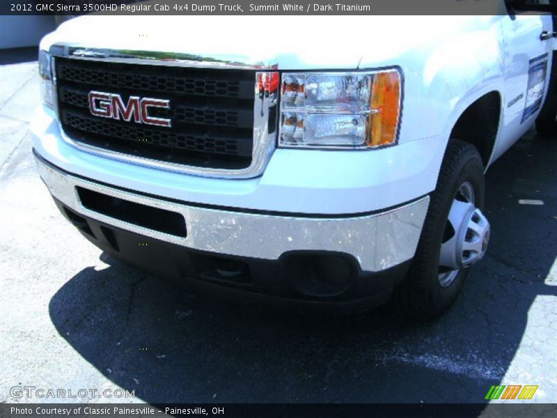 Summit White / Dark Titanium 2012 GMC Sierra 3500HD Regular Cab 4x4 Dump Truck