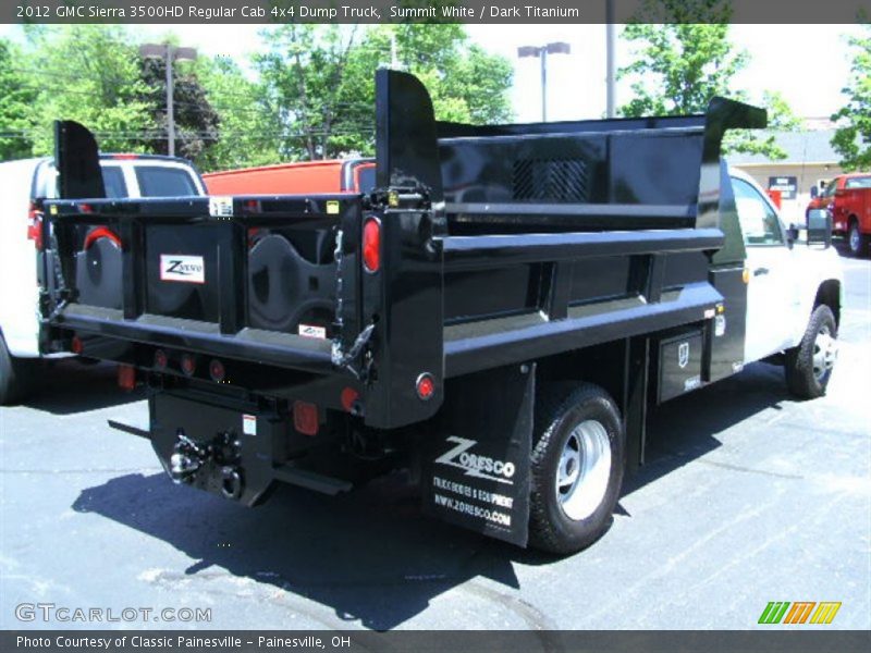 Summit White / Dark Titanium 2012 GMC Sierra 3500HD Regular Cab 4x4 Dump Truck