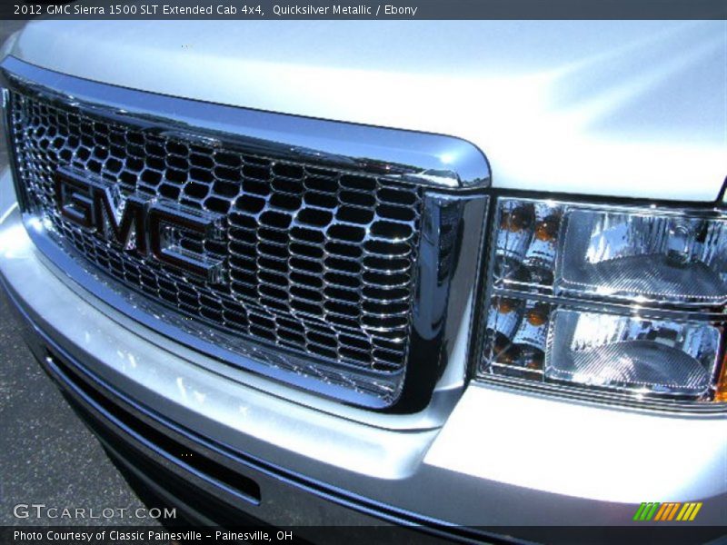 Quicksilver Metallic / Ebony 2012 GMC Sierra 1500 SLT Extended Cab 4x4