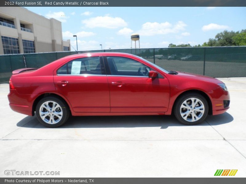 Red Candy Metallic / Charcoal Black 2012 Ford Fusion SE
