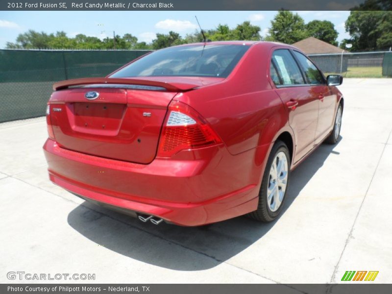 Red Candy Metallic / Charcoal Black 2012 Ford Fusion SE