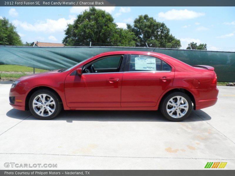 Red Candy Metallic / Charcoal Black 2012 Ford Fusion SE