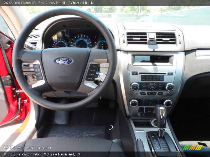 Red Candy Metallic / Charcoal Black 2012 Ford Fusion SE