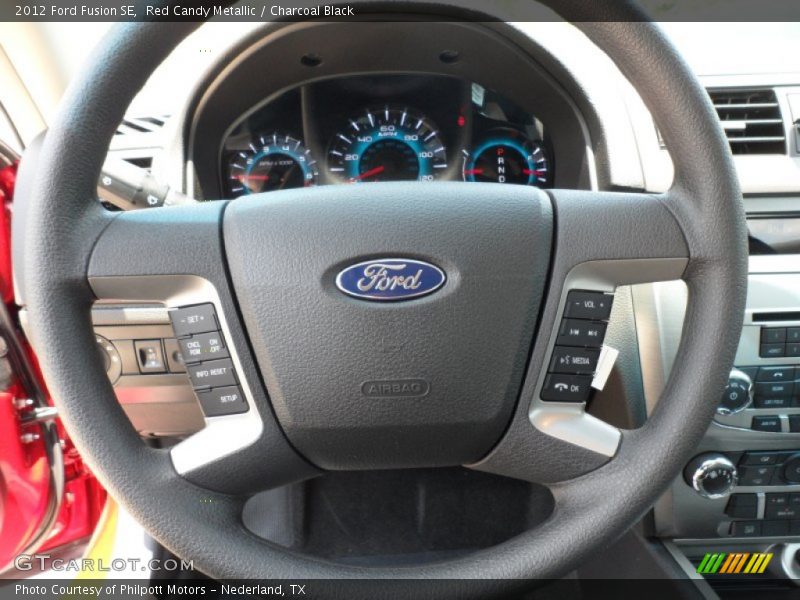 Red Candy Metallic / Charcoal Black 2012 Ford Fusion SE