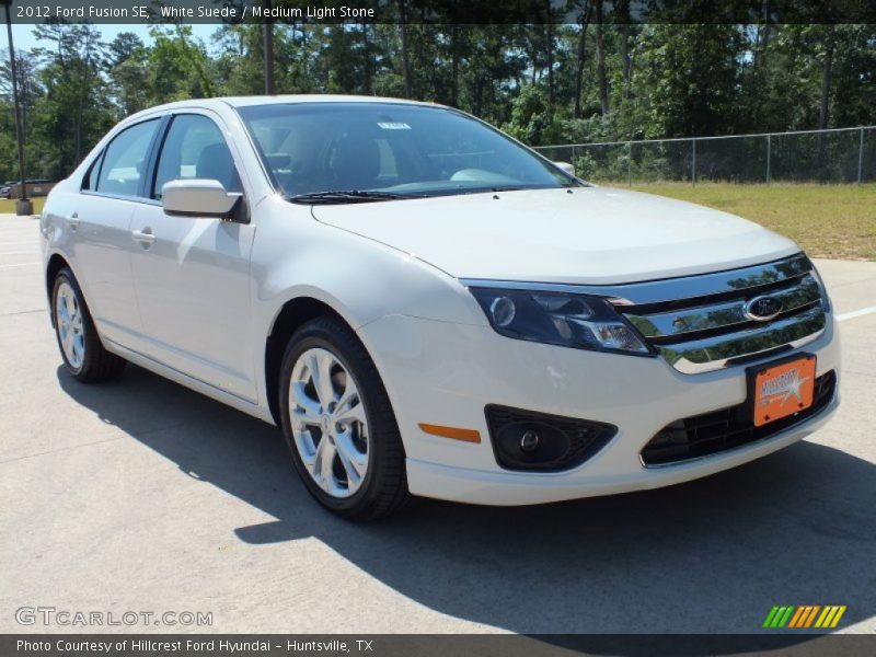 White Suede / Medium Light Stone 2012 Ford Fusion SE