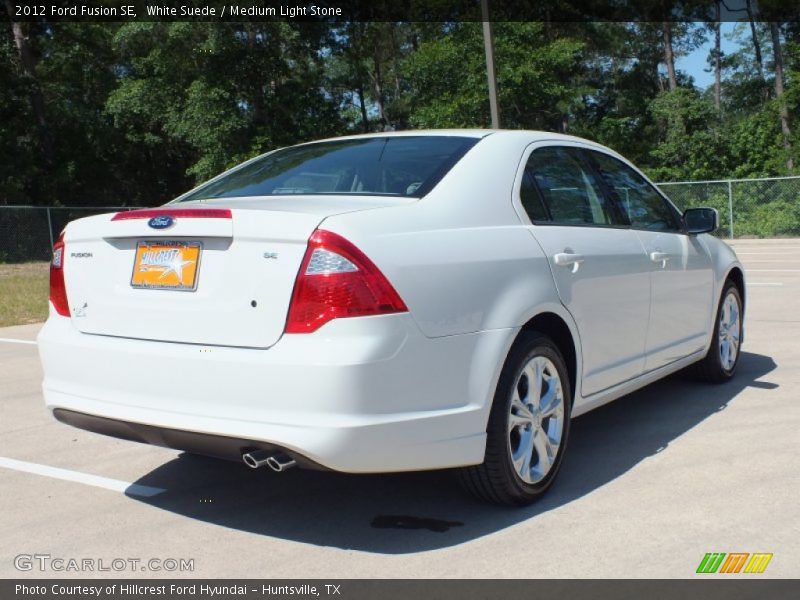 White Suede / Medium Light Stone 2012 Ford Fusion SE