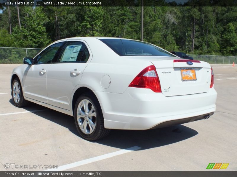 White Suede / Medium Light Stone 2012 Ford Fusion SE