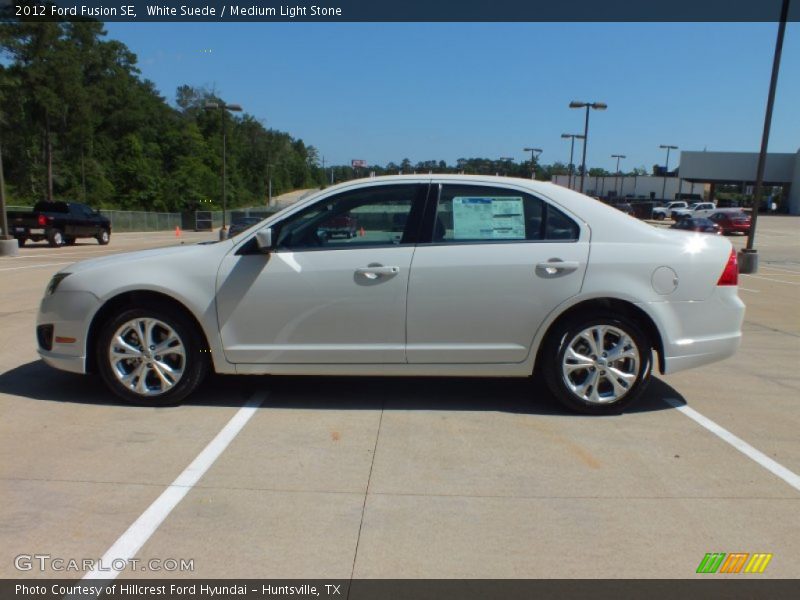 White Suede / Medium Light Stone 2012 Ford Fusion SE