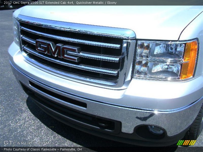 Quicksilver Metallic / Ebony 2012 GMC Sierra 1500 SLT Extended Cab 4x4