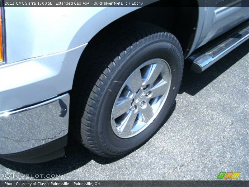 Quicksilver Metallic / Ebony 2012 GMC Sierra 1500 SLT Extended Cab 4x4