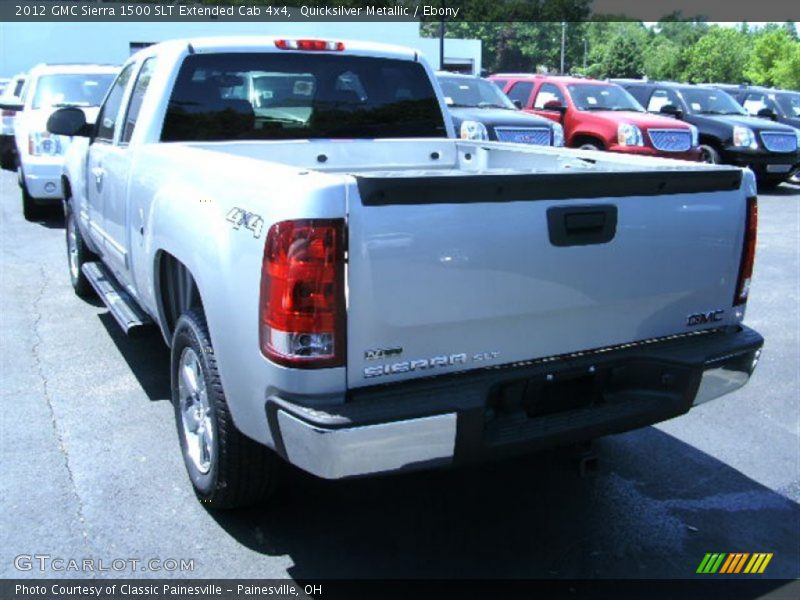 Quicksilver Metallic / Ebony 2012 GMC Sierra 1500 SLT Extended Cab 4x4