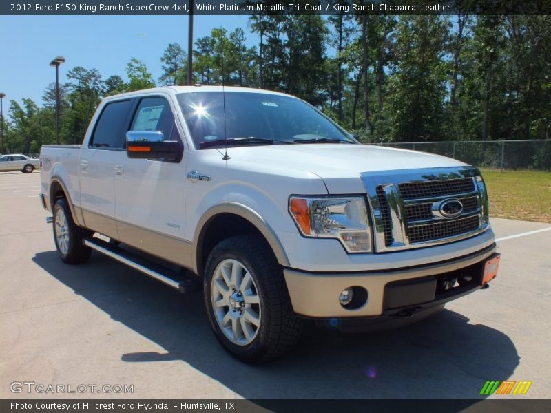 White Platinum Metallic Tri-Coat / King Ranch Chaparral Leather 2012 Ford F150 King Ranch SuperCrew 4x4