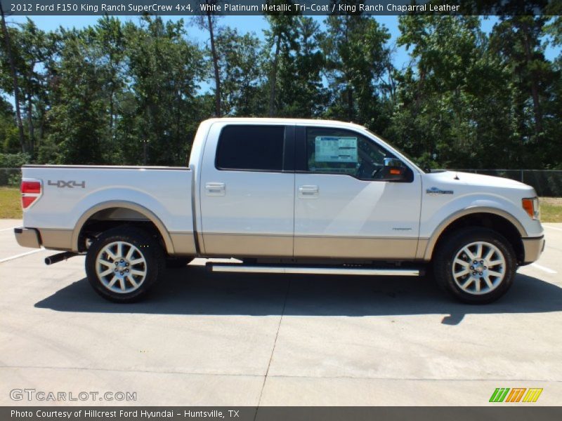 White Platinum Metallic Tri-Coat / King Ranch Chaparral Leather 2012 Ford F150 King Ranch SuperCrew 4x4