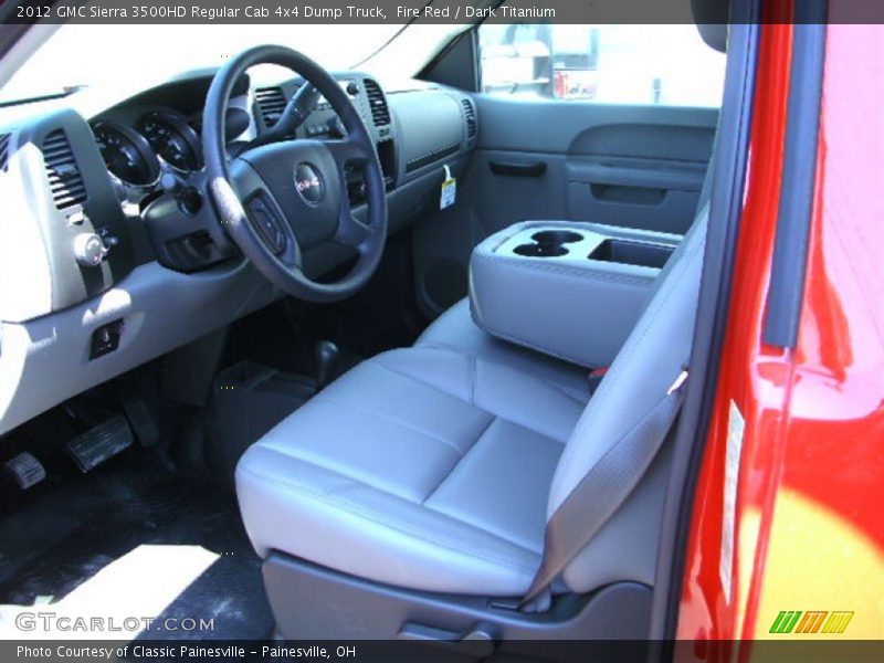 Fire Red / Dark Titanium 2012 GMC Sierra 3500HD Regular Cab 4x4 Dump Truck