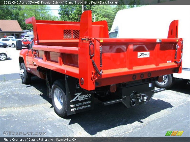 Fire Red / Dark Titanium 2012 GMC Sierra 3500HD Regular Cab 4x4 Dump Truck