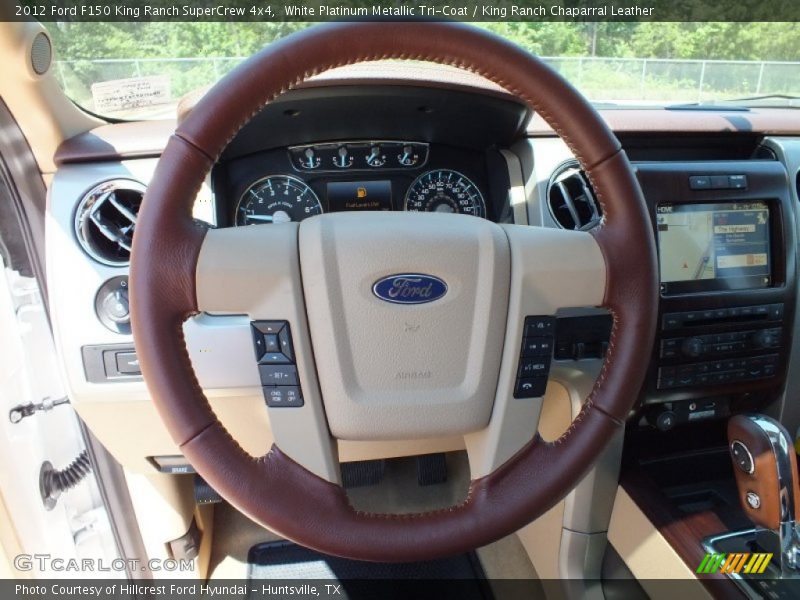 White Platinum Metallic Tri-Coat / King Ranch Chaparral Leather 2012 Ford F150 King Ranch SuperCrew 4x4