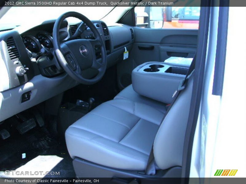 Quicksilver Metallic / Dark Titanium 2012 GMC Sierra 3500HD Regular Cab 4x4 Dump Truck