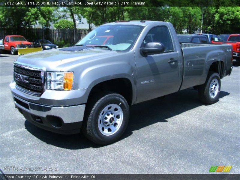 Steel Gray Metallic / Dark Titanium 2012 GMC Sierra 3500HD Regular Cab 4x4