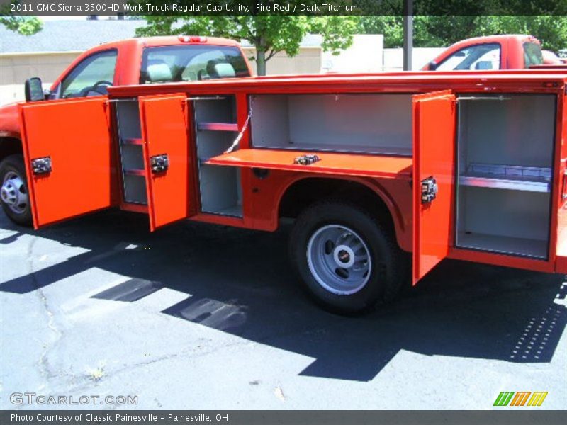 Fire Red / Dark Titanium 2011 GMC Sierra 3500HD Work Truck Regular Cab Utility