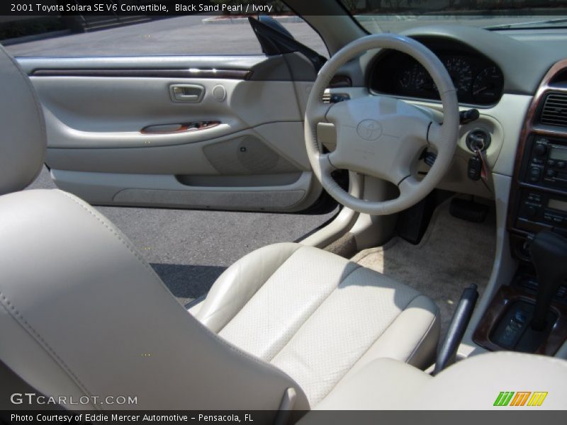 Black Sand Pearl / Ivory 2001 Toyota Solara SE V6 Convertible