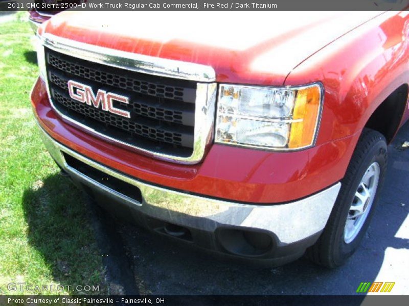 Fire Red / Dark Titanium 2011 GMC Sierra 2500HD Work Truck Regular Cab Commercial