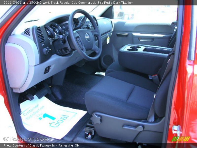 Fire Red / Dark Titanium 2011 GMC Sierra 2500HD Work Truck Regular Cab Commercial