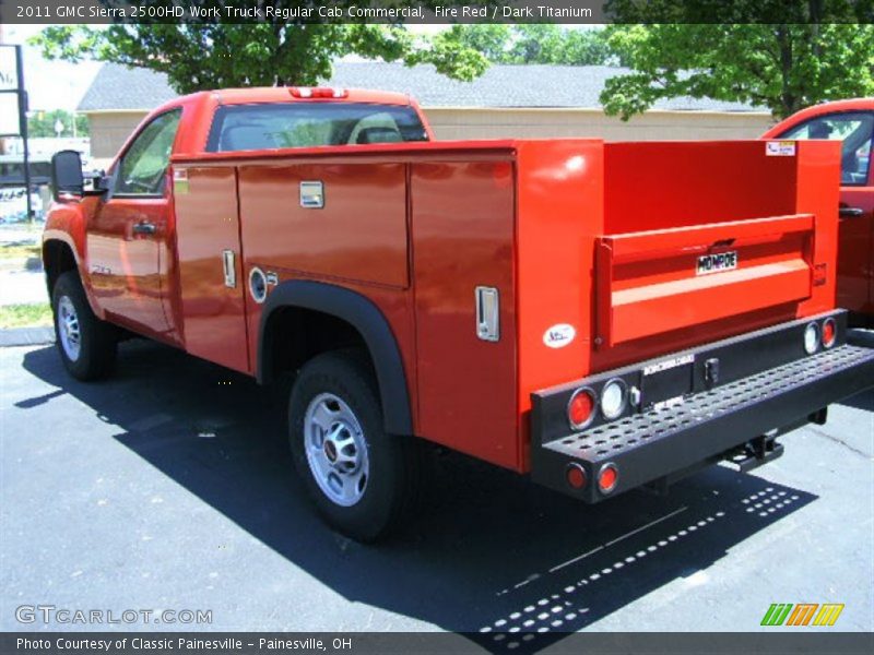 Fire Red / Dark Titanium 2011 GMC Sierra 2500HD Work Truck Regular Cab Commercial
