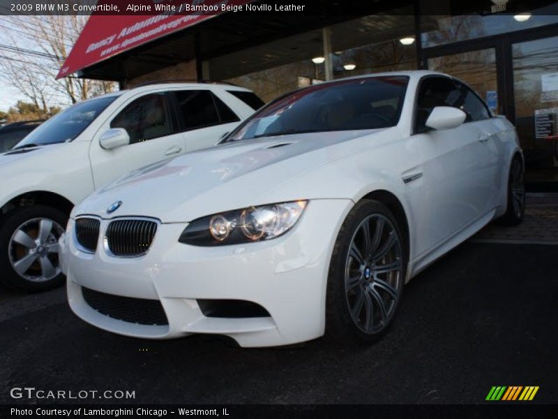 Alpine White / Bamboo Beige Novillo Leather 2009 BMW M3 Convertible