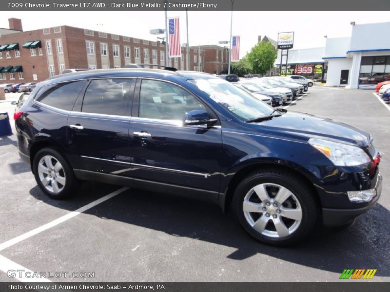 Dark Blue Metallic / Cashmere/Ebony 2009 Chevrolet Traverse LTZ AWD