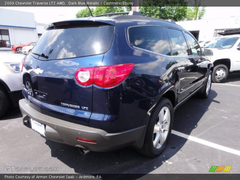 Dark Blue Metallic / Cashmere/Ebony 2009 Chevrolet Traverse LTZ AWD