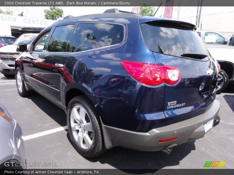 Dark Blue Metallic / Cashmere/Ebony 2009 Chevrolet Traverse LTZ AWD