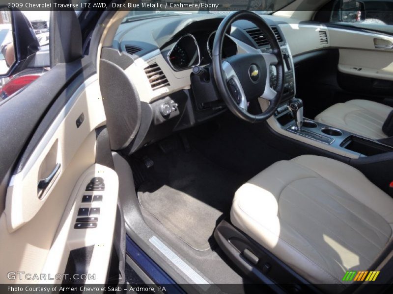Dark Blue Metallic / Cashmere/Ebony 2009 Chevrolet Traverse LTZ AWD