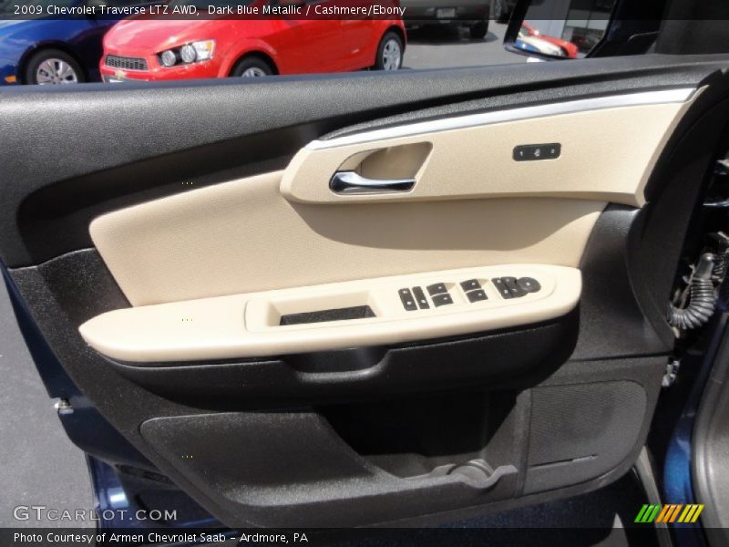 Dark Blue Metallic / Cashmere/Ebony 2009 Chevrolet Traverse LTZ AWD