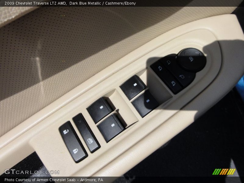 Dark Blue Metallic / Cashmere/Ebony 2009 Chevrolet Traverse LTZ AWD