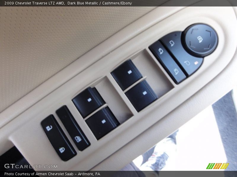 Dark Blue Metallic / Cashmere/Ebony 2009 Chevrolet Traverse LTZ AWD