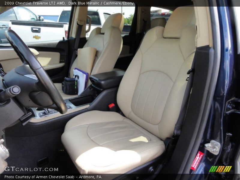 Dark Blue Metallic / Cashmere/Ebony 2009 Chevrolet Traverse LTZ AWD