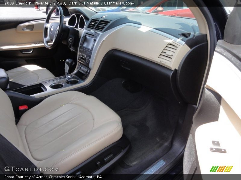 Dark Blue Metallic / Cashmere/Ebony 2009 Chevrolet Traverse LTZ AWD