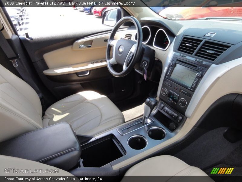 Dark Blue Metallic / Cashmere/Ebony 2009 Chevrolet Traverse LTZ AWD