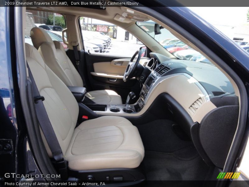 Dark Blue Metallic / Cashmere/Ebony 2009 Chevrolet Traverse LTZ AWD