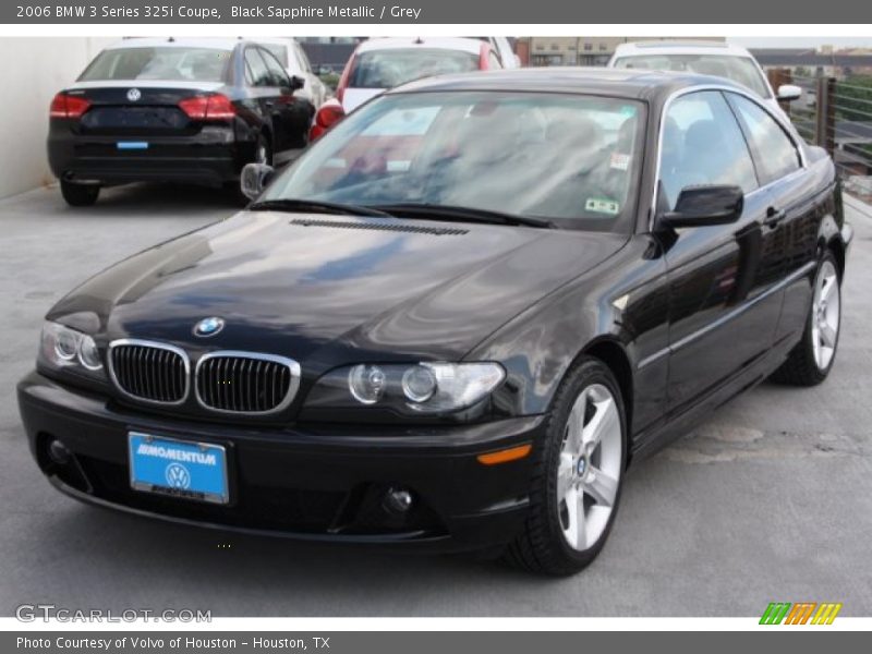 Black Sapphire Metallic / Grey 2006 BMW 3 Series 325i Coupe