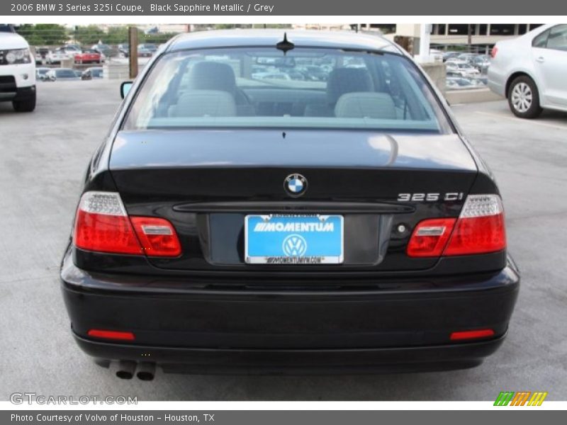 Black Sapphire Metallic / Grey 2006 BMW 3 Series 325i Coupe