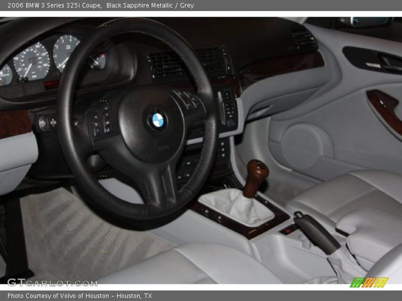 Black Sapphire Metallic / Grey 2006 BMW 3 Series 325i Coupe