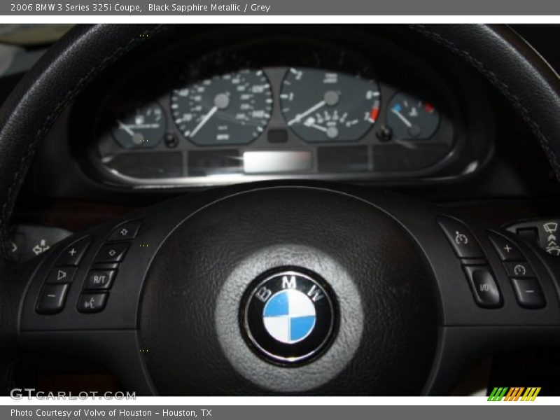 Black Sapphire Metallic / Grey 2006 BMW 3 Series 325i Coupe