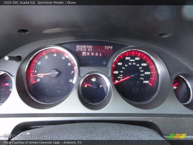 Quicksilver Metallic / Ebony 2009 GMC Acadia SLE